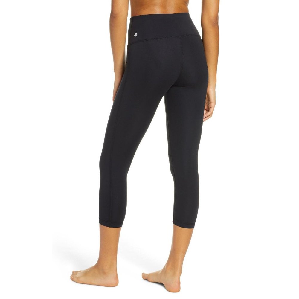 Zella Studio Lite High Waist Capri Crop Leggings Black X-Small 0-2 NEW - Picture 3 of 8